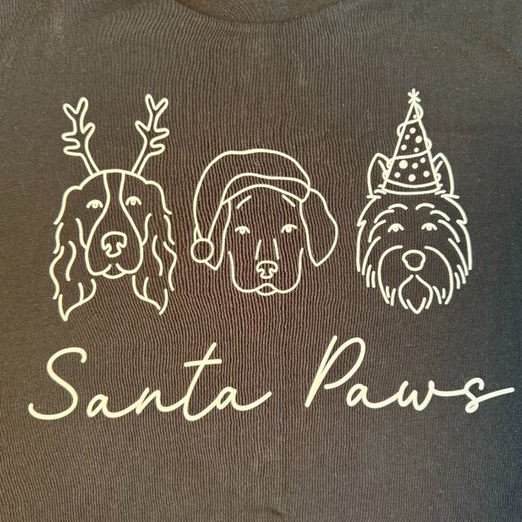 SANTA PAWS WOMEN'S SHORT SLEEVE SHIRT 2XL CHRISTMAS - Picture 3 of 6
